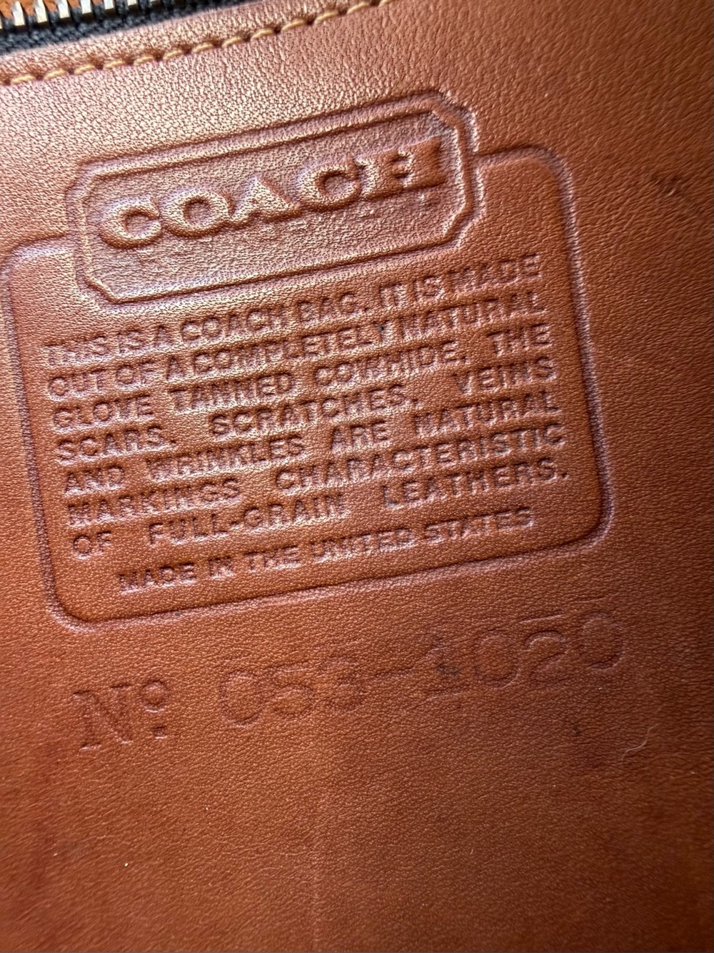 Vintage Coach Large Plaza Bag in British Tan - Picture 6 of 6